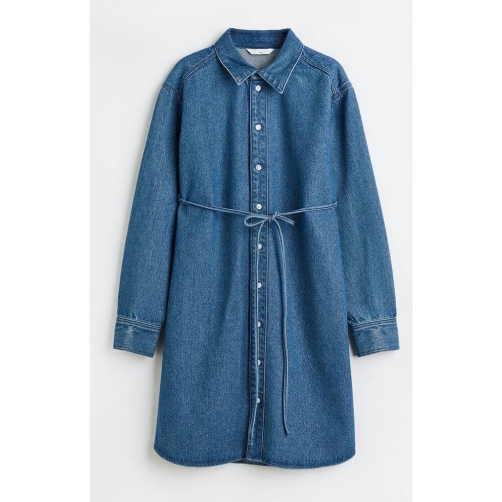 H&M Blue Denim Midi Dress